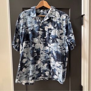 rag & bone Navy and White Abstract Shirt